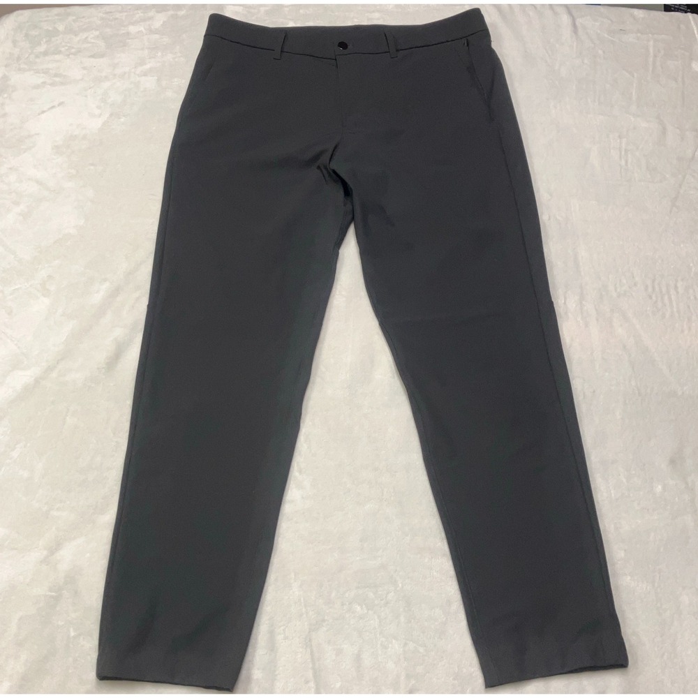 Lululemon‎ ABC Commission Pants Mens Size 36x31 Slim Fit Black Warpstreme
